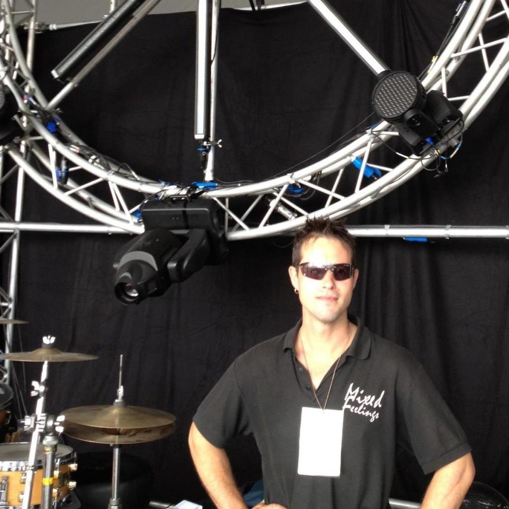 Greg Next to The Drum Kit